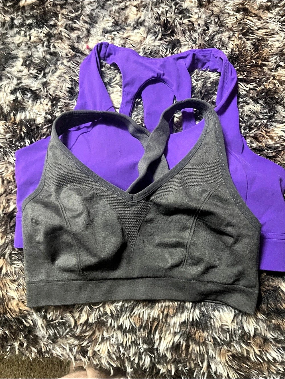 Grey & Purple Sports Bra bundle